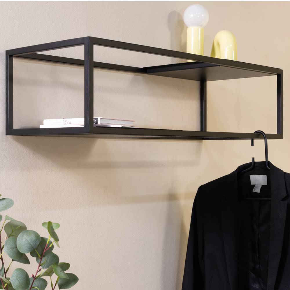 Design-Garderobe aus Stahl in Schwarz - Madrida