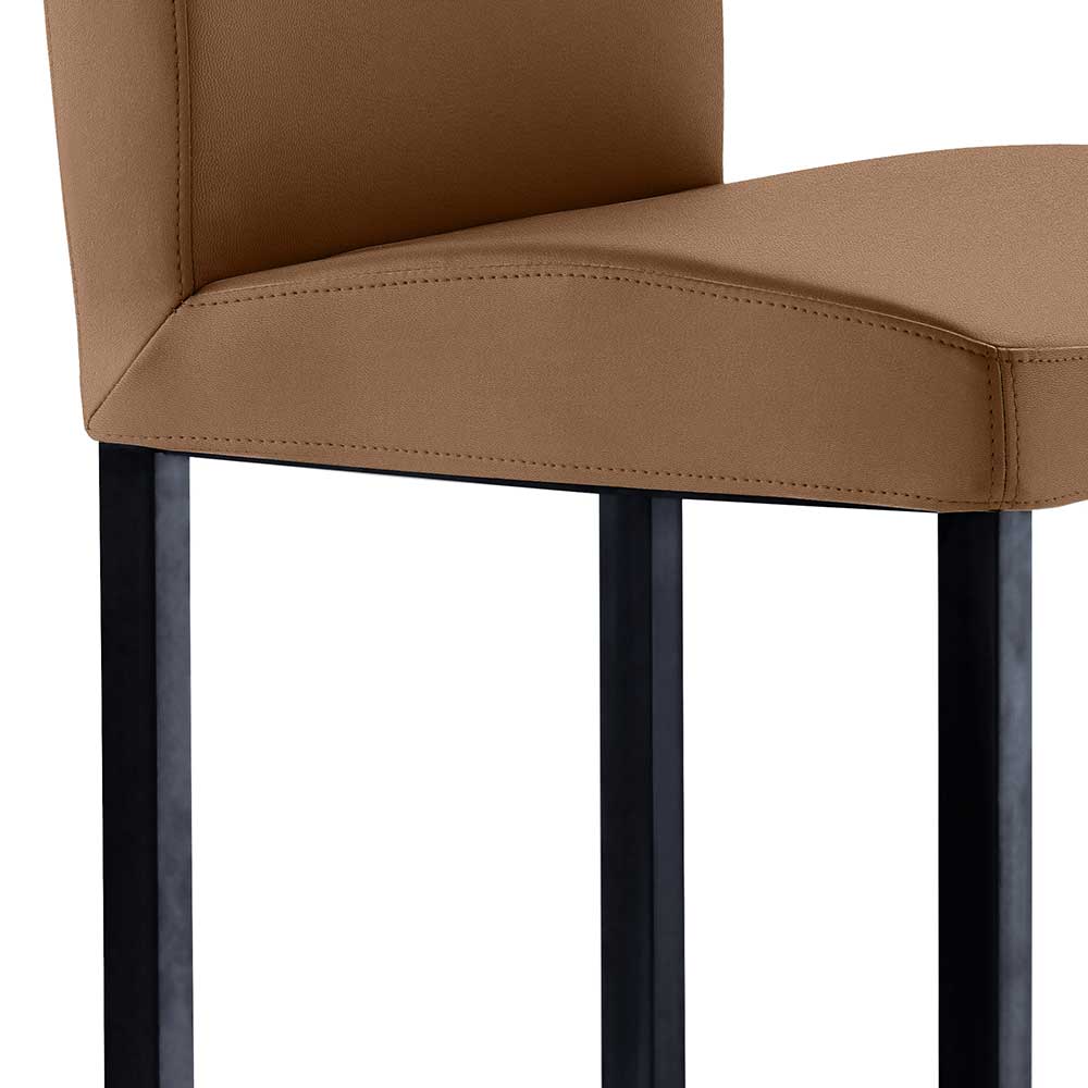 Hellbrauner Küchenstuhl hoch - 65cm Sitzhöhe - Anzaroty