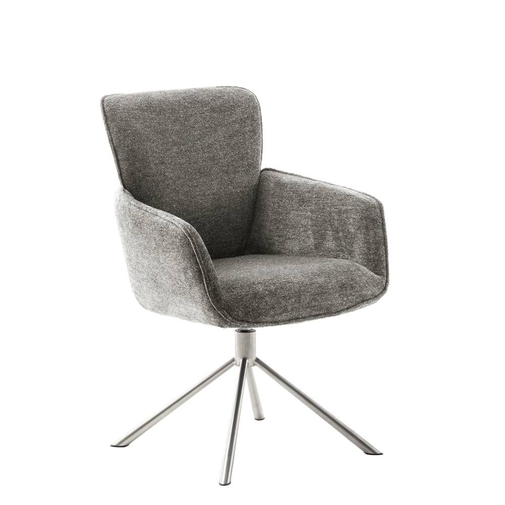 Esstisch-Drehsessel in Cappuccino - Jabette (2er Set)