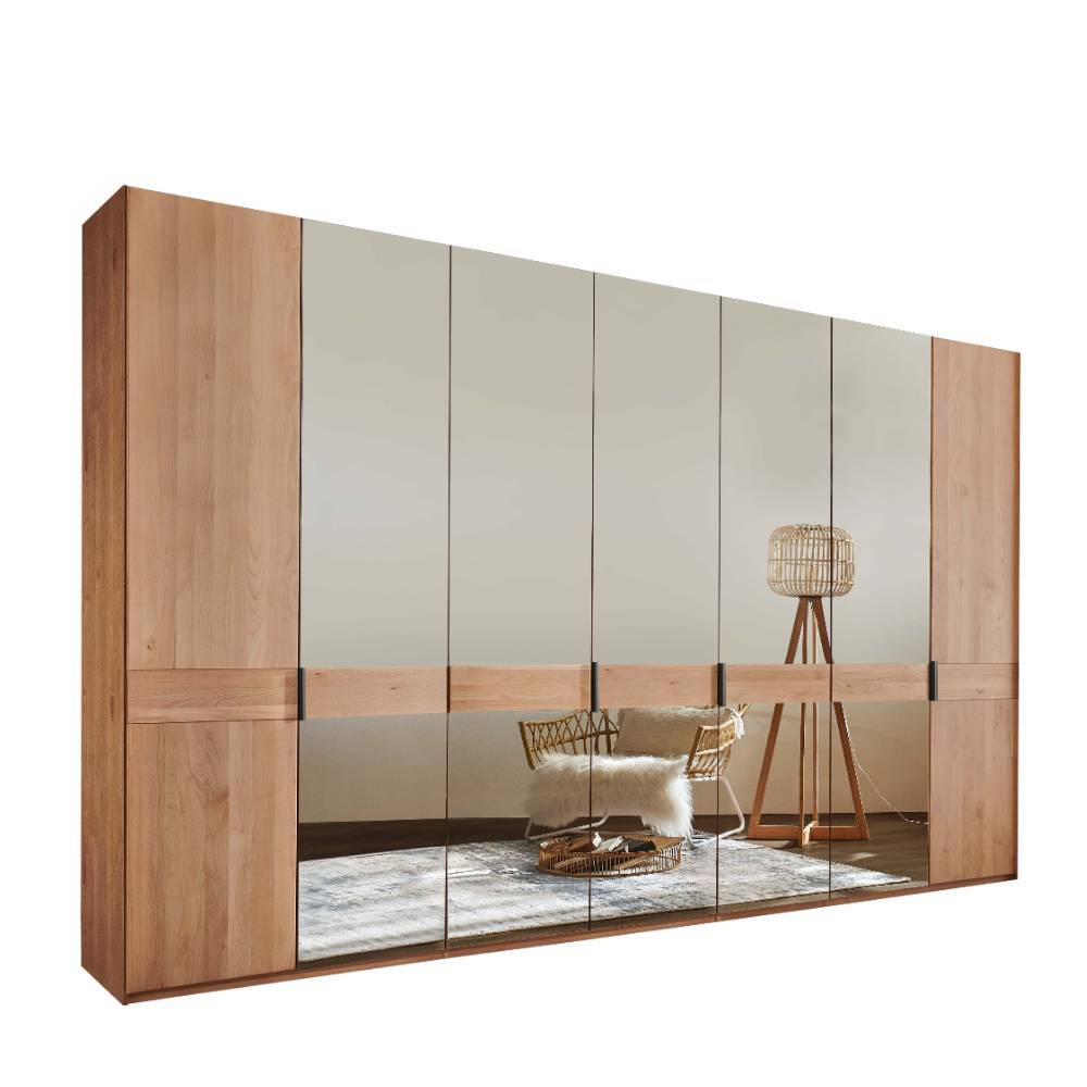 7-türiger Kleiderschrank in Erle teilmassiv - Murray