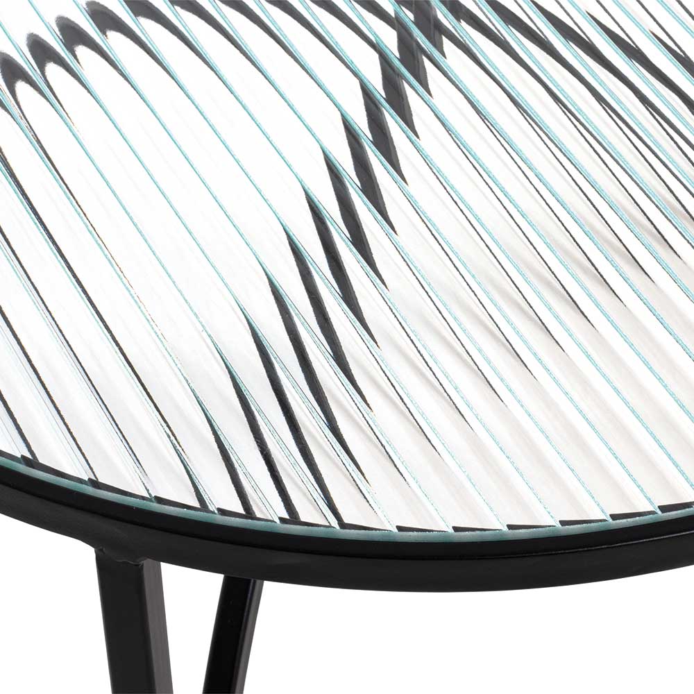 Beistelltisch mit Strukturglas Platte - Zither