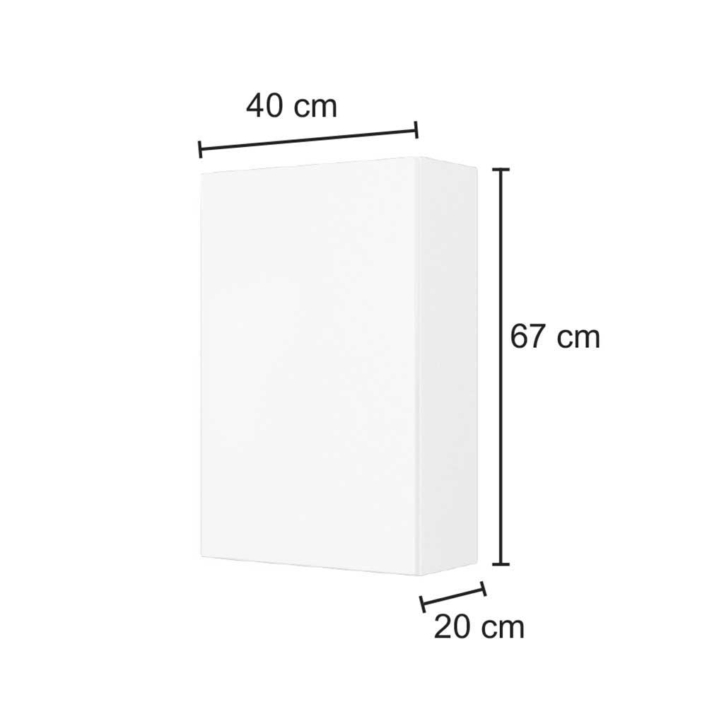 40 cm breiter Hängeschrank in Weiß - Vandan