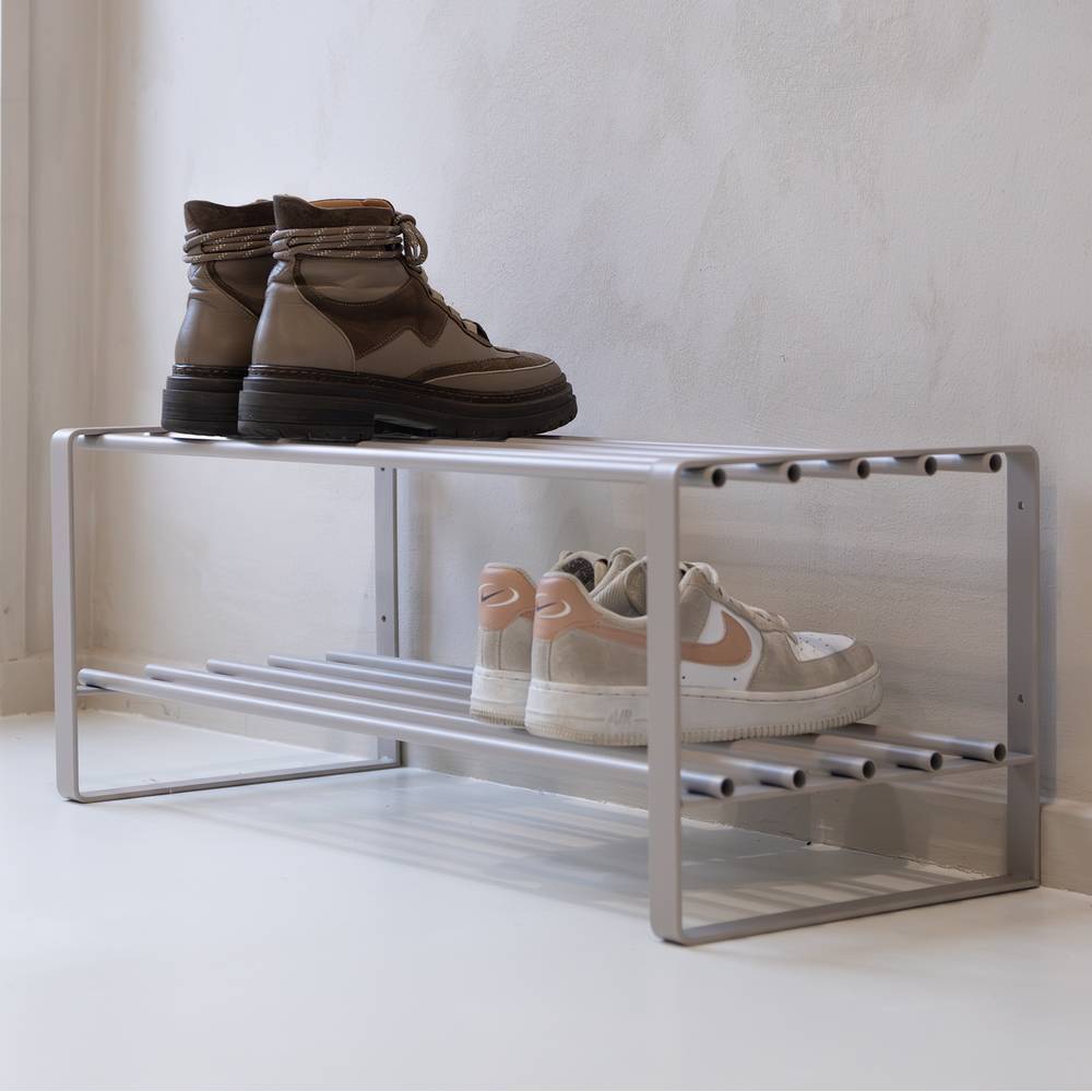 Stahl-Schuhregal in Taupe - Mouse