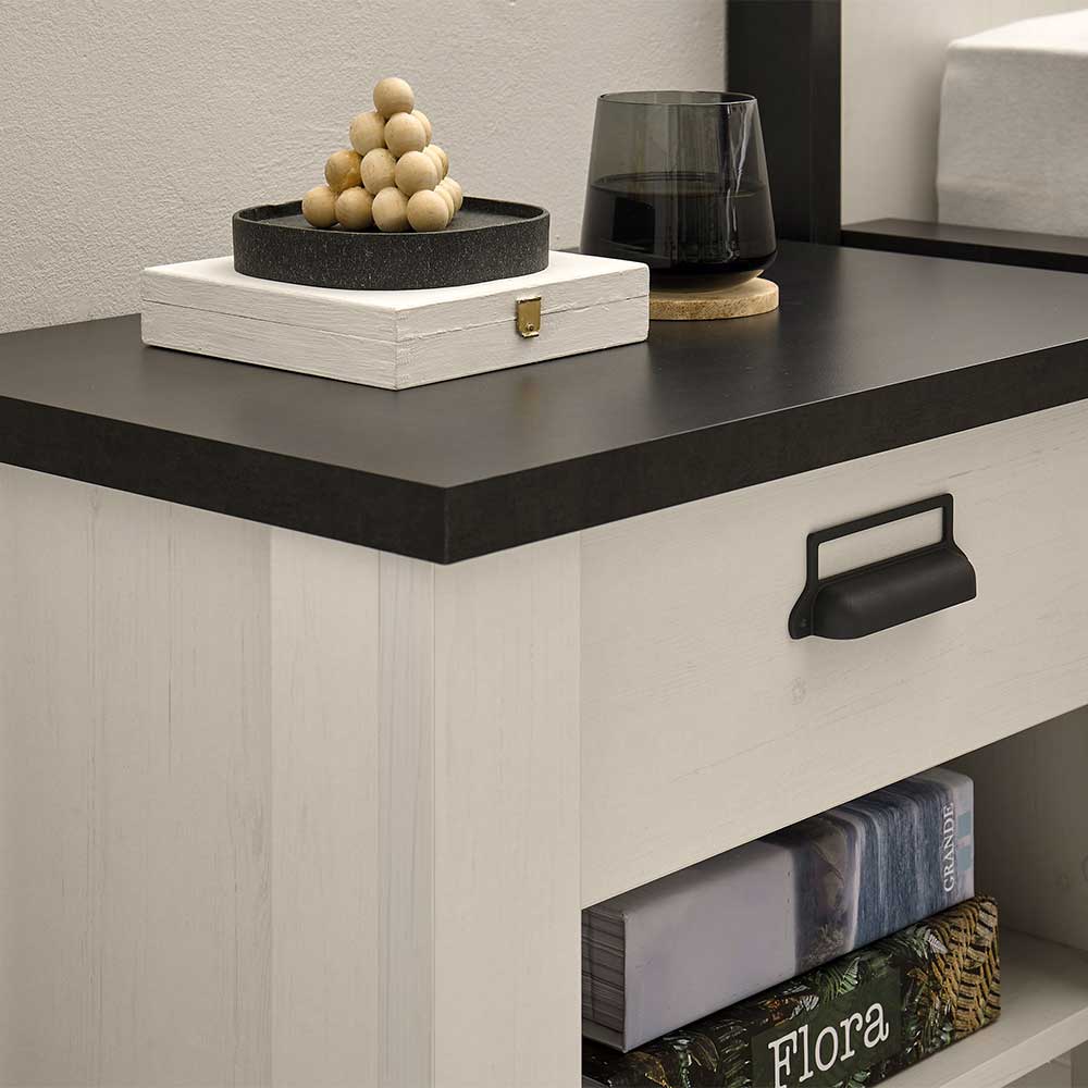 140x200 Modern Country Bett & Schrank - Tramos (vierteilig)