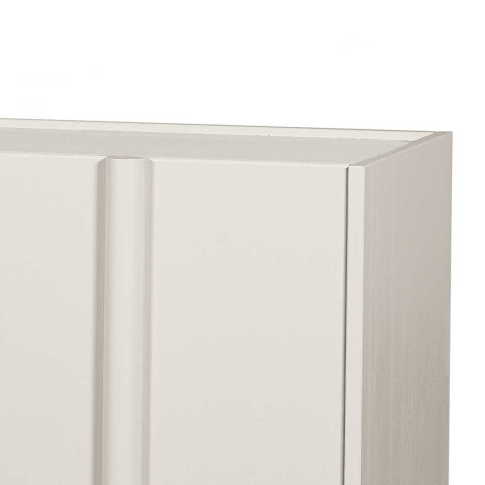Oberkante des hellgrauen TV Boards mit dezenter Holzmaserung – Glamoure