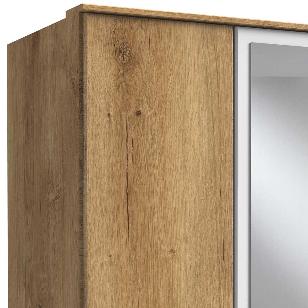 2-türiger Kleiderschrank mit Spiegel modern - Curacao