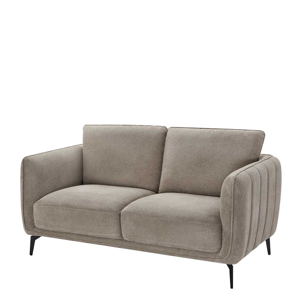 Federkernsofa in Beige Stoffbezug - Ordinia
