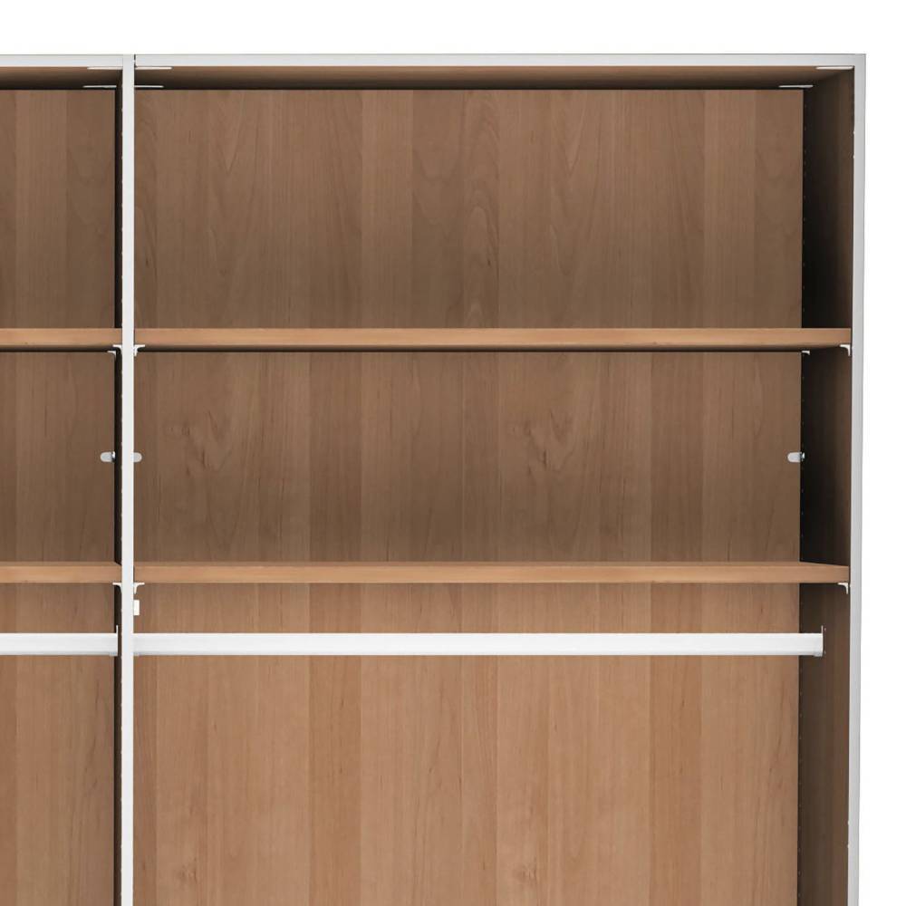 Garderobenschrank Innenaufteilung mit variablen Fachböden und Kleiderstange – Crucav