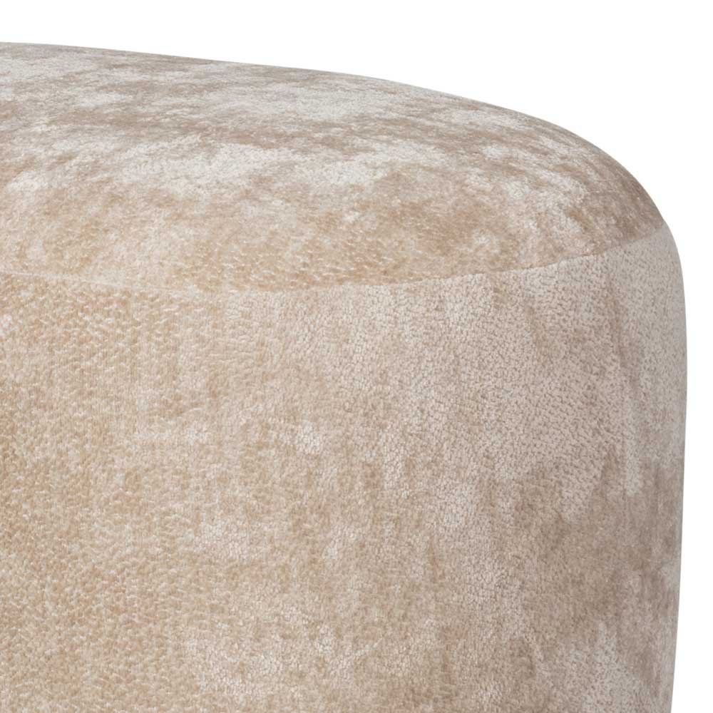 Polsterhocker in Beige Chenille - Paryra