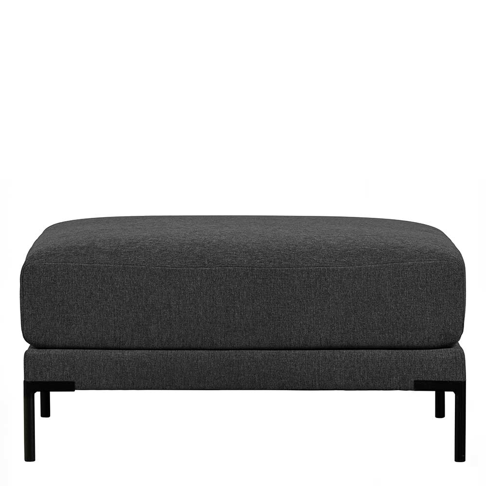 Couchhocker in Dunkelgrau Stoff - Marietta