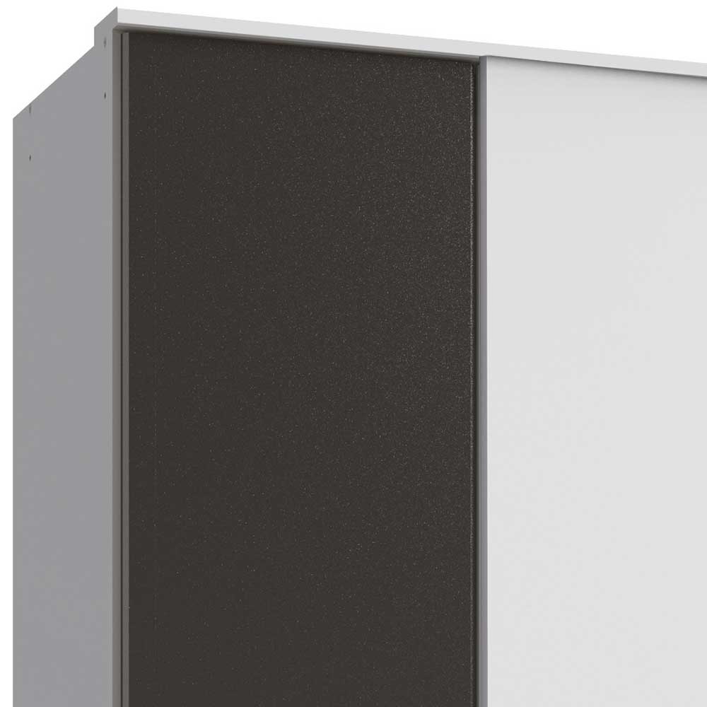 Schlafzimmerschrank in Weiß und Dunkelgrau - Vanila