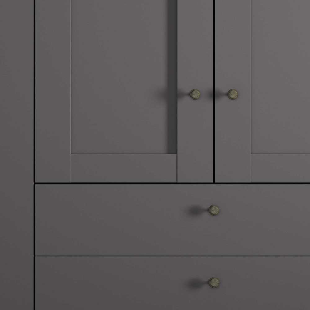 300 cm Kombi-Kleiderschrank in Dunkelgrau - Mataram
