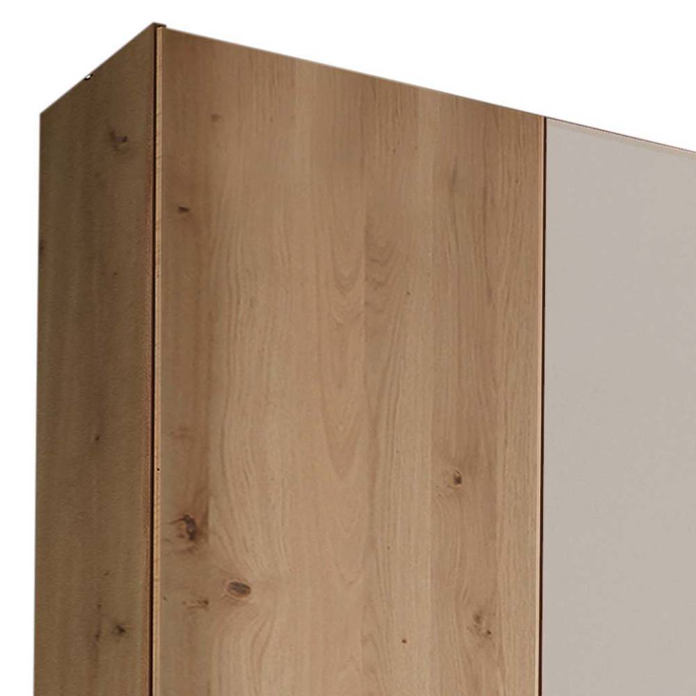 4-türiger Kleiderschrank in Eiche Bianco - Nikoba