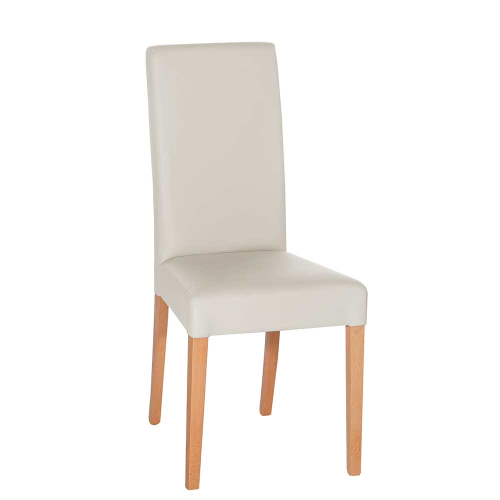 Kunstleder Hochlehner in Creme - Lician (2er Set)