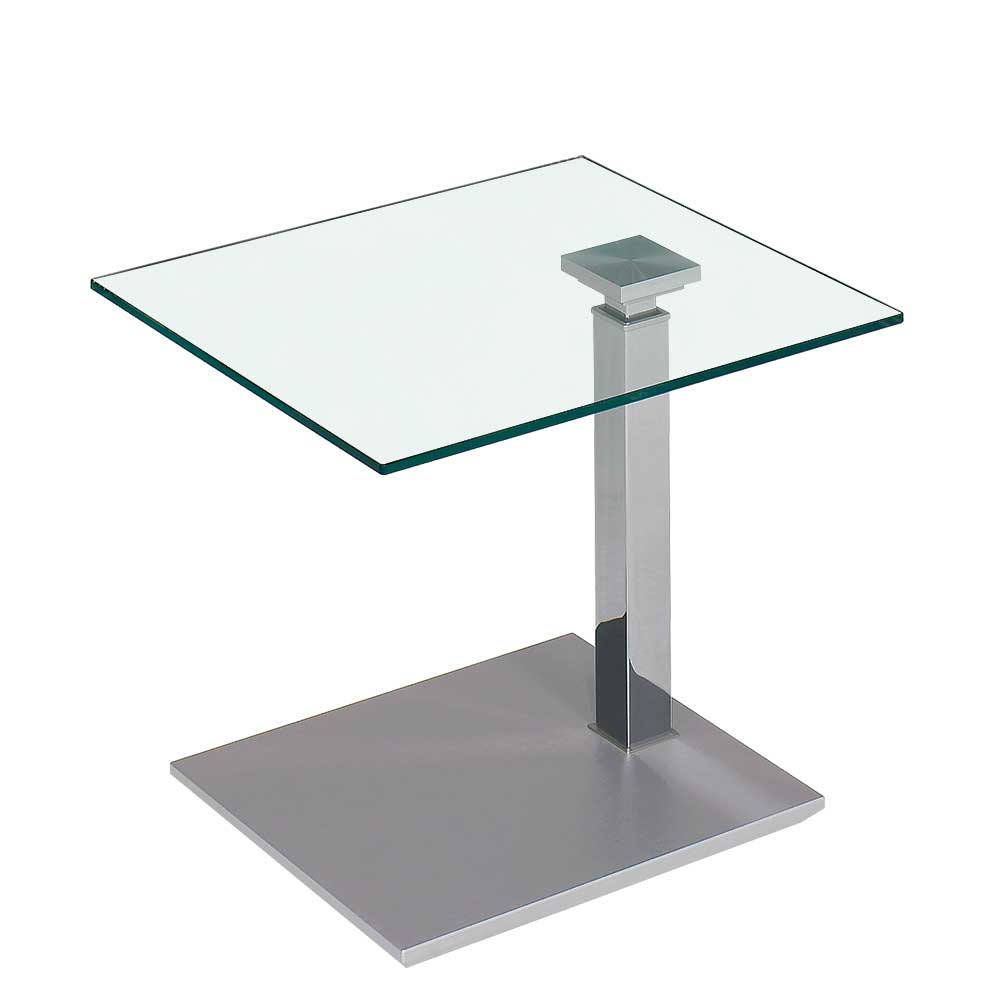 Höhenverstellbarer Anstelltisch aus Glas - Sebastianna