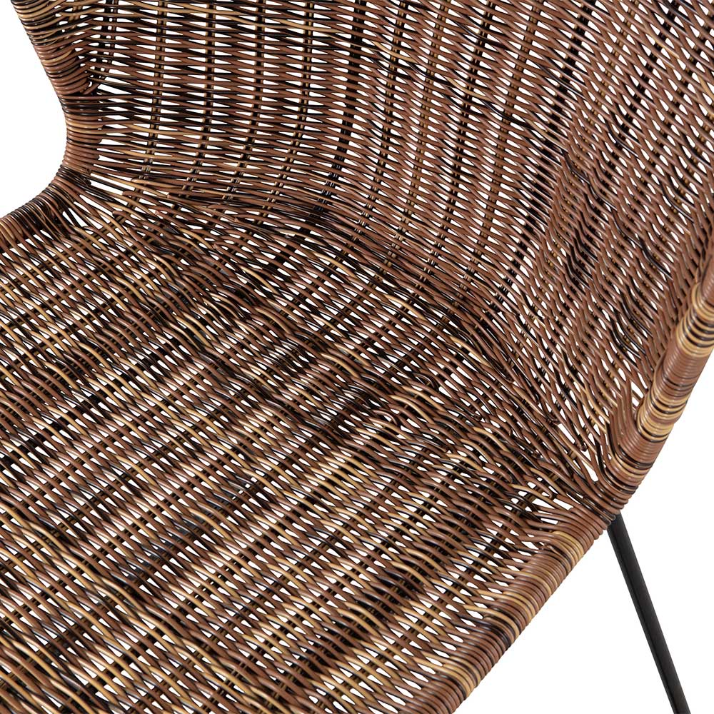 Design Stuhl Mevrinus aus Polyrattan (2er Set)