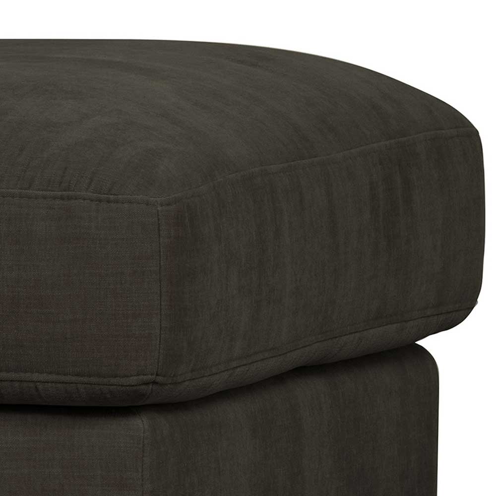98x90 cm Wohnzimmer Hocker in Anthrazit Stoffbezug - Vinkoja