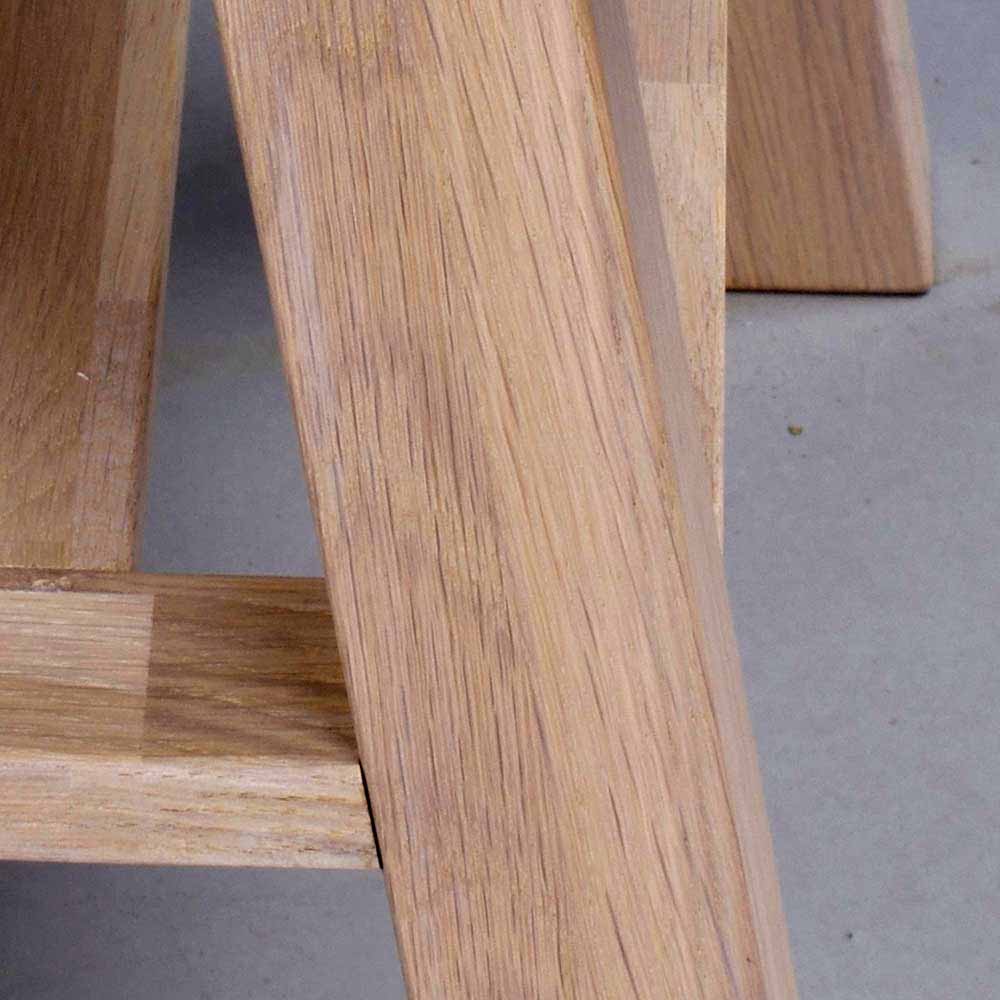 Eichenholz Sofatisch in White Wash - Dioca