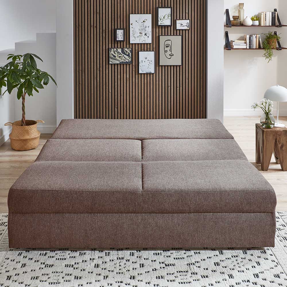 Klappcouch ohne Armlehnen in Taupe - Drosalino