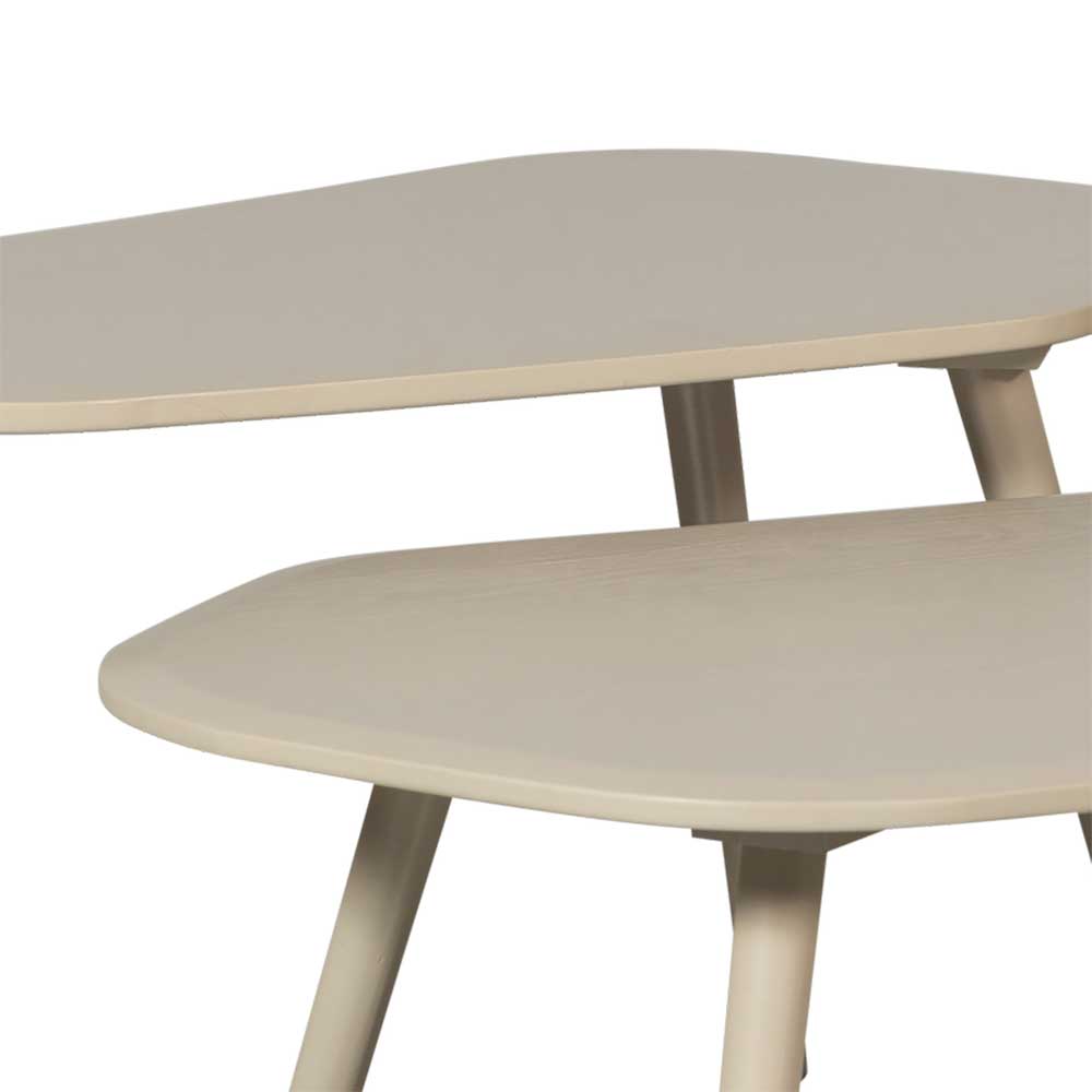 Design Couchtisch Duo in Hellgrau - Hawaians (zweiteilig)