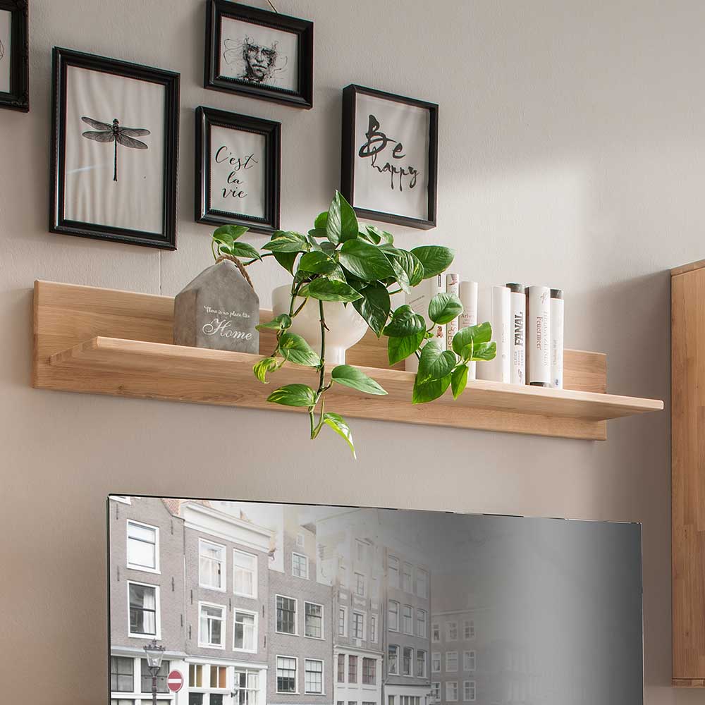 Moderne Wohnwand aus Holz - Dulciana (vierteilig)