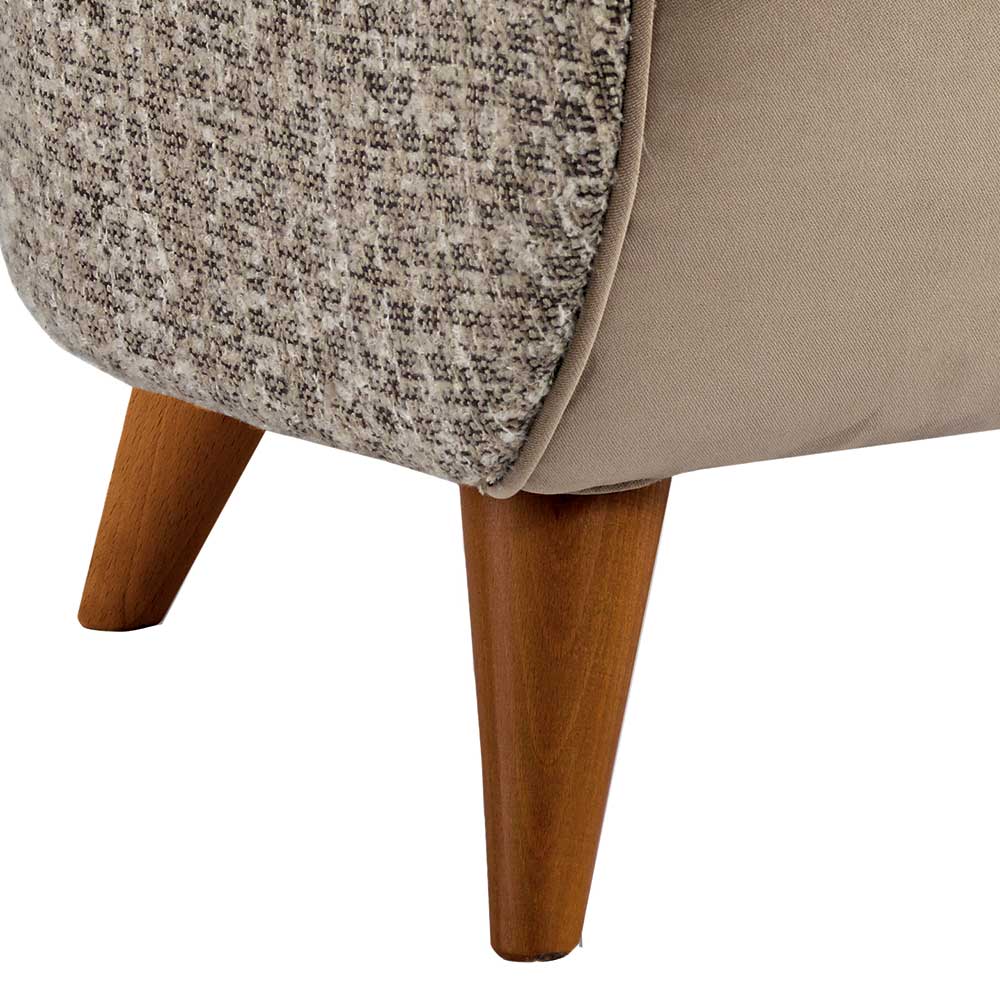Extravaganter Design Sessel in Beige und Hellbraun - Maria
