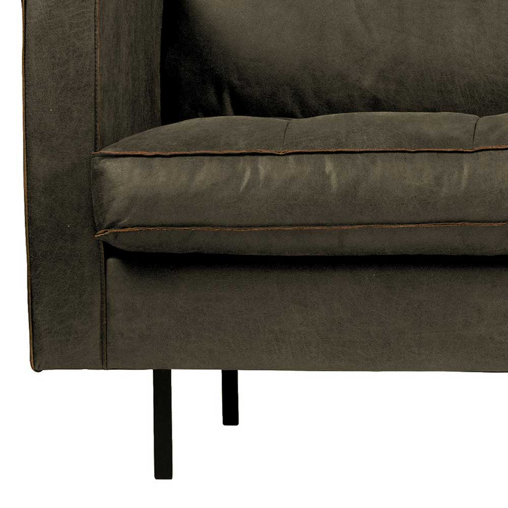 Recyclingleder Sofa in Oliv Grün - Desalla