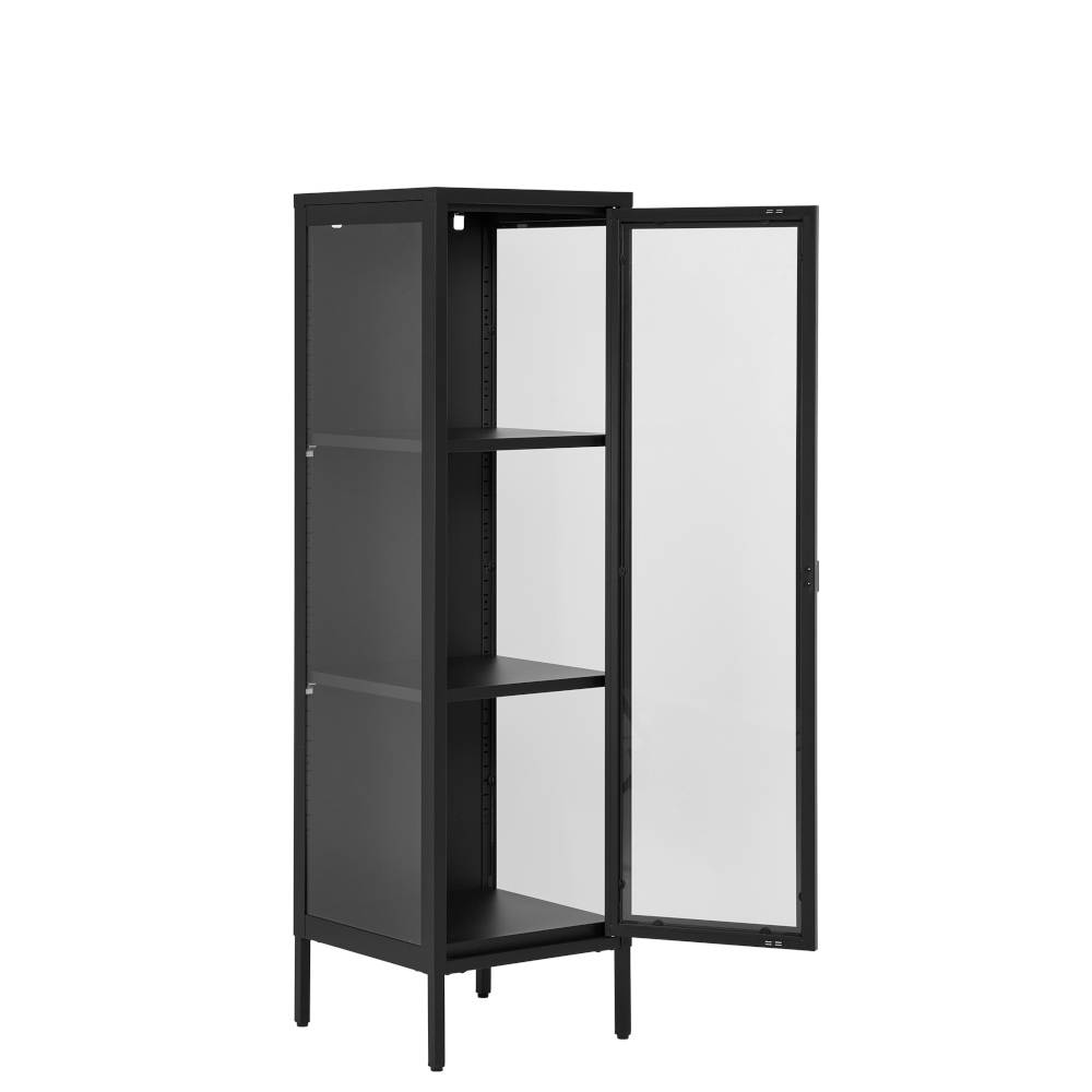 1-türige Vitrine in Schwarz - Baly