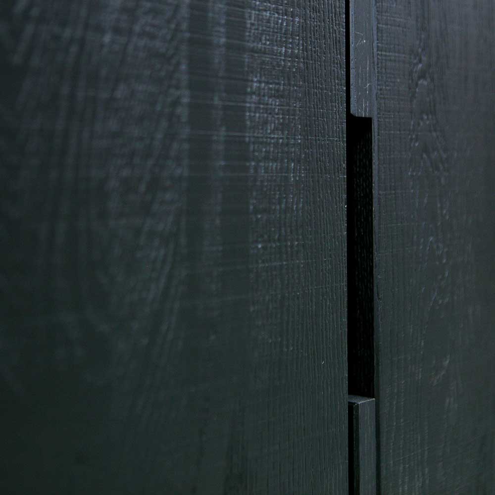 Schwarzer Schrank aus Holz & Metall - Almery