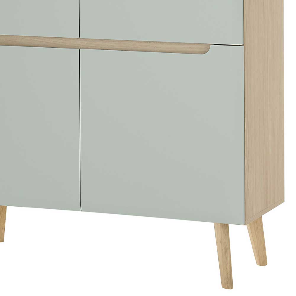 Scandi Chic Wohnzimmermöbel Wohnwand - Armina (vierteilig)