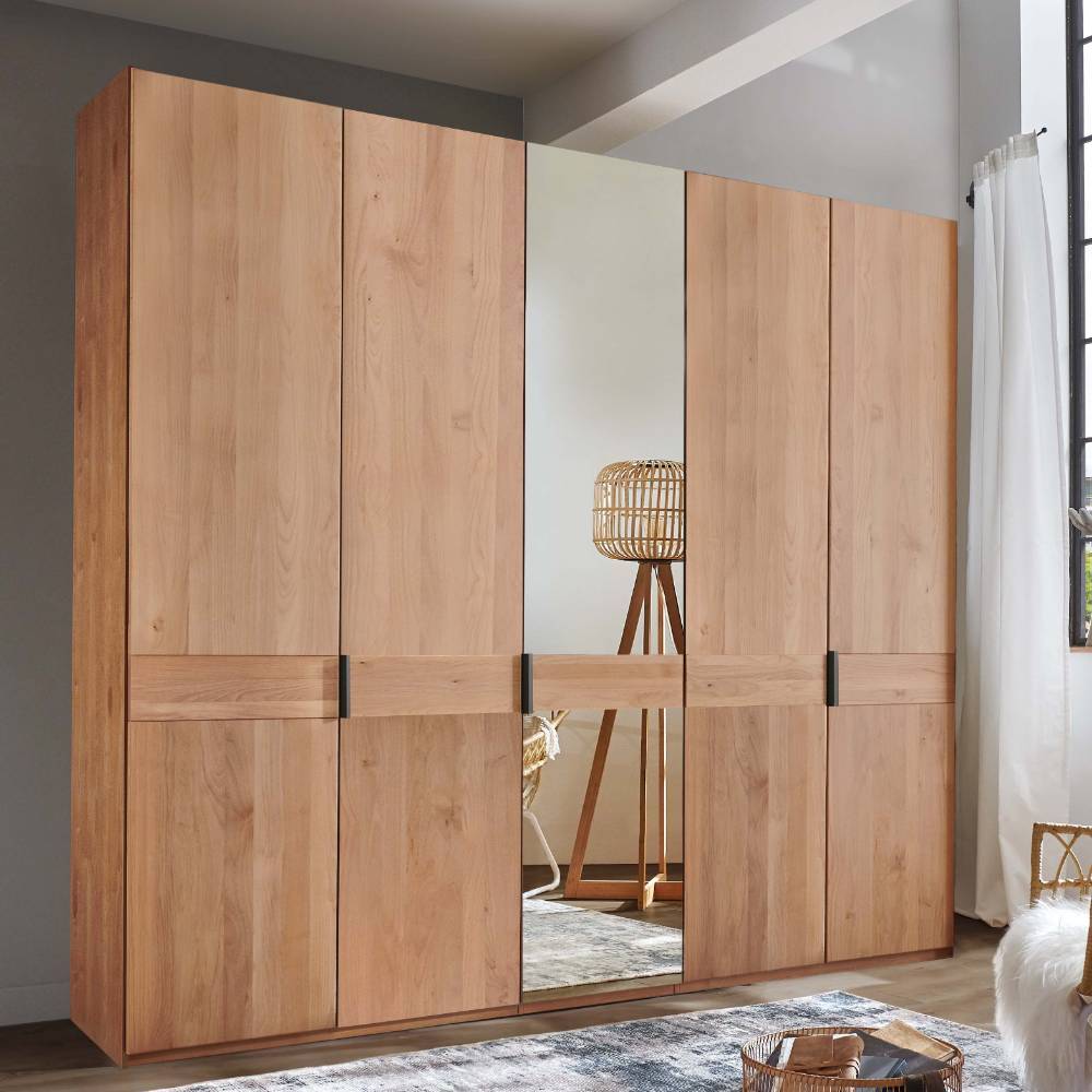 5-türiger Schlafzimmer-Kleiderschrank teilmassiv - Murray