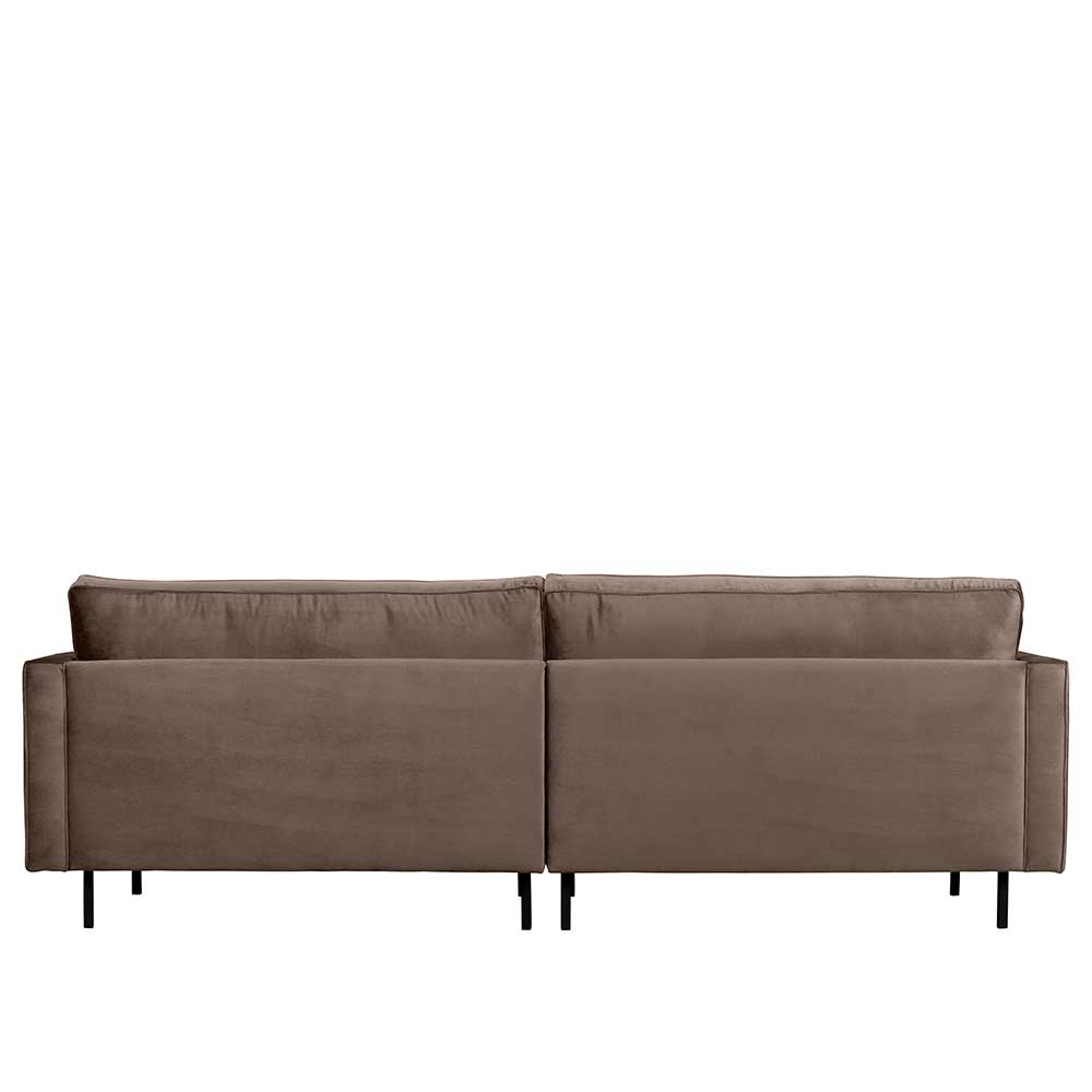 Wohnzimmer Samtcouch in Taupe Samt - Museo