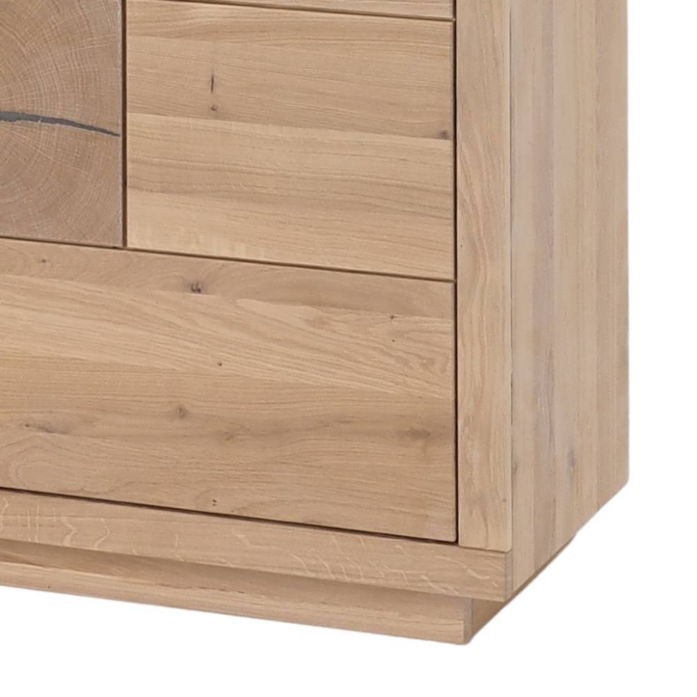 Schrankvitrine aus Eiche Massivholz - Buzia