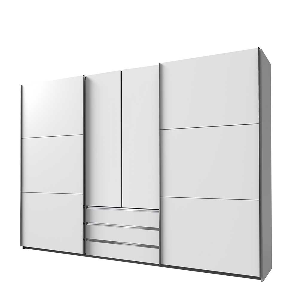 Weißer Schlafzimmerschrank in modernem Design - Gastruna