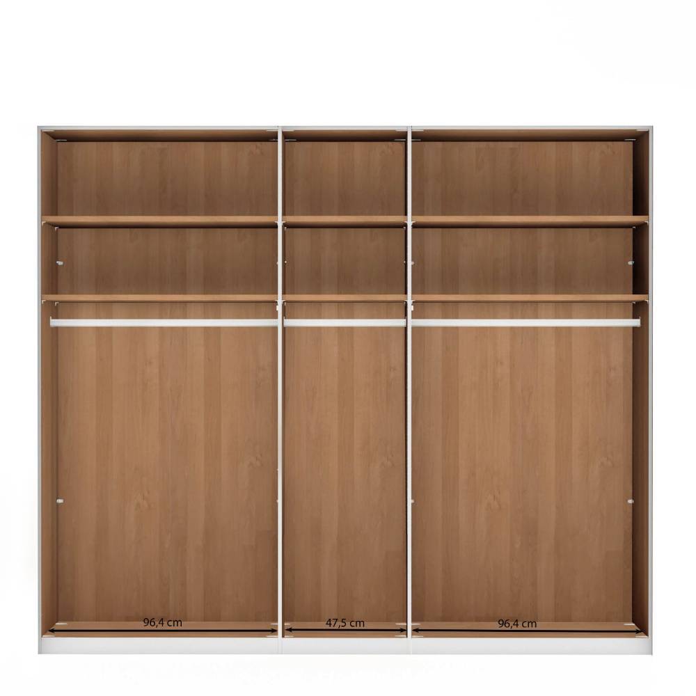 Teilmassiver Schlafzimmerschrank in Erle - Dilacco