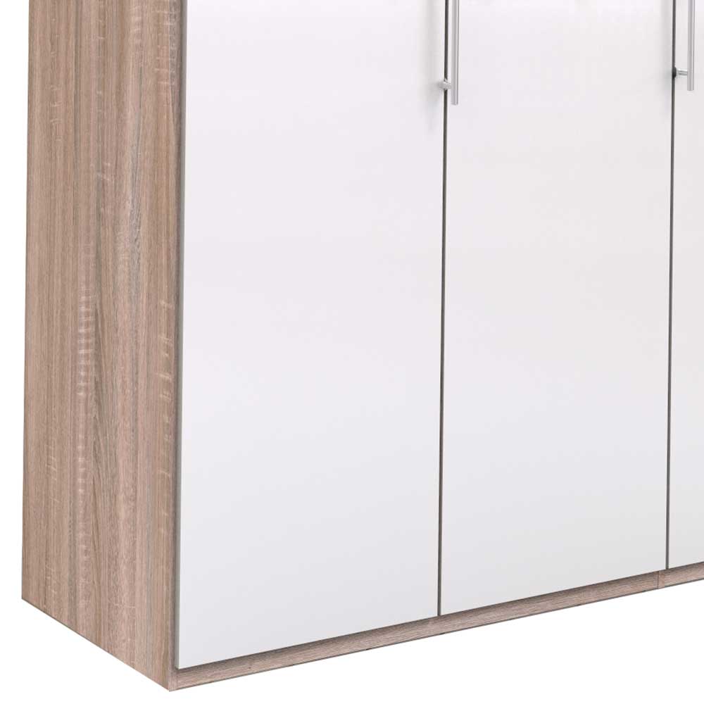 Eleganter Kleiderschrank in Weiß Glasbeschichtung - Bosays