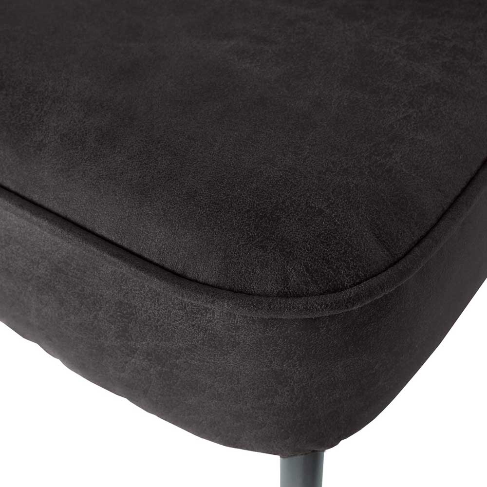 Esstischsofa aus Recyclingleder und Metall - Marietta