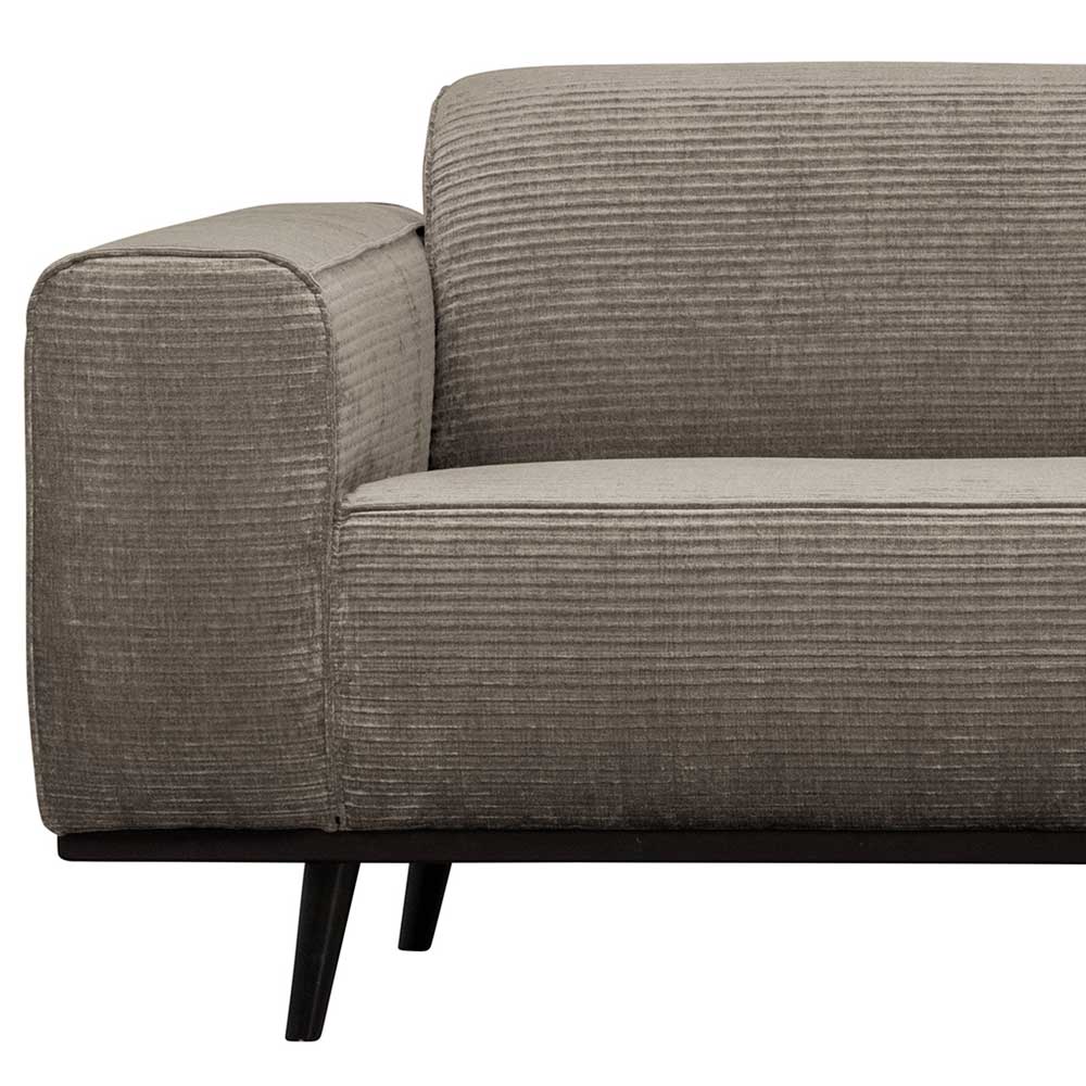 Ecksofa in Graubraun & Schwarz - Orvinio