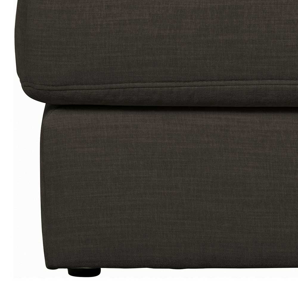 98x90 cm Wohnzimmer Hocker in Anthrazit Stoffbezug - Vinkoja