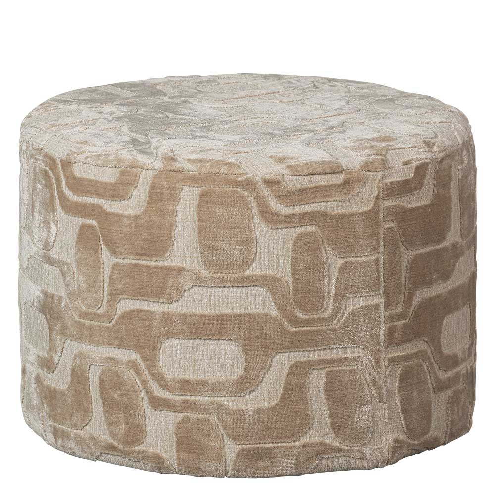 Struktursamt Hocker in Beige - Scando