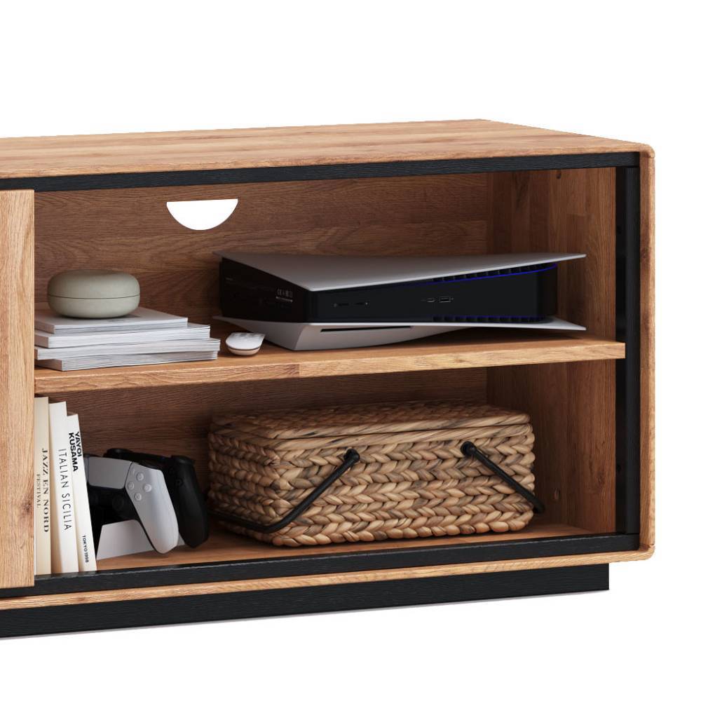 TV Unterschrank mit Hirnholz Applikation - Shipper