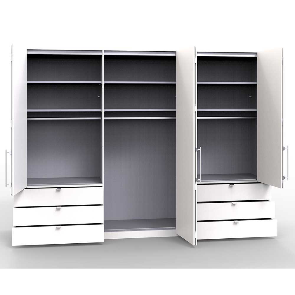 Schlafzimmer Schrank mit Falttüren in Weiß - Dolienca