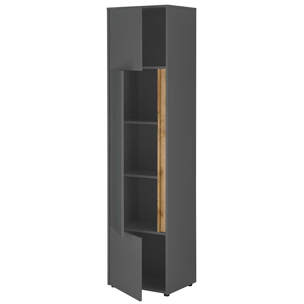 50x200x40 3-türiger Schrank in Anthrazit - Ahilav