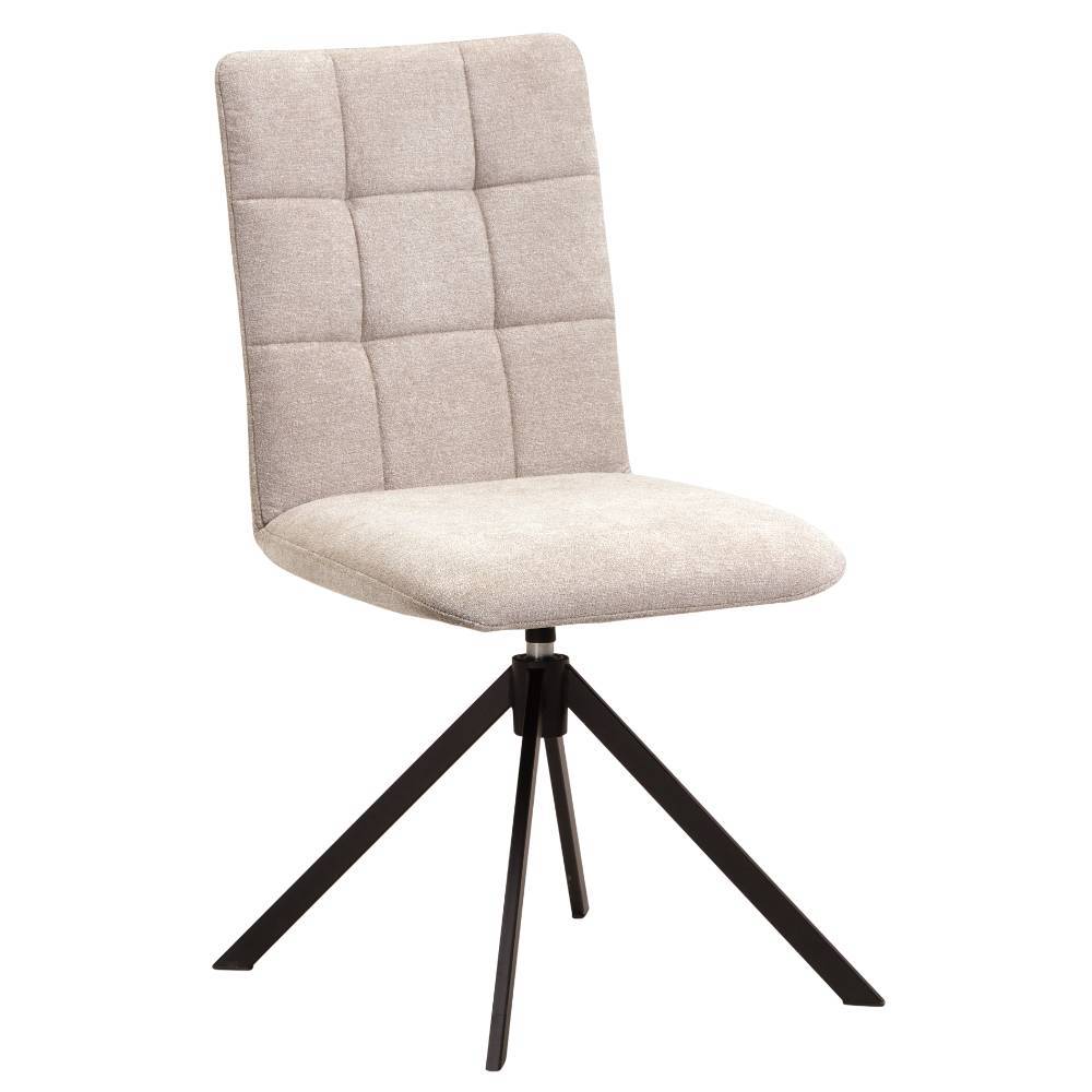 Gepolsterte Drehstühle in Beige - Fleur (2er Set)
