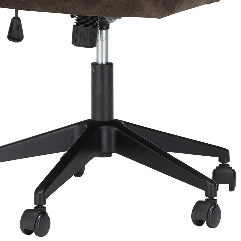 Office Drehstuhl aus Velours in Anthrazit - Pradisio