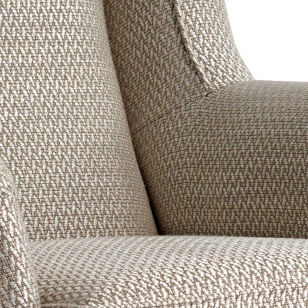 Wohnzimmersessel in Beige Strukturstoff - Rudolf