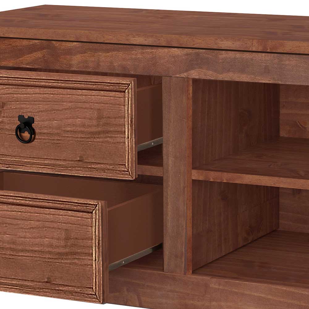 TV Unterschrank aus Kiefer Dunkel - Quarzas