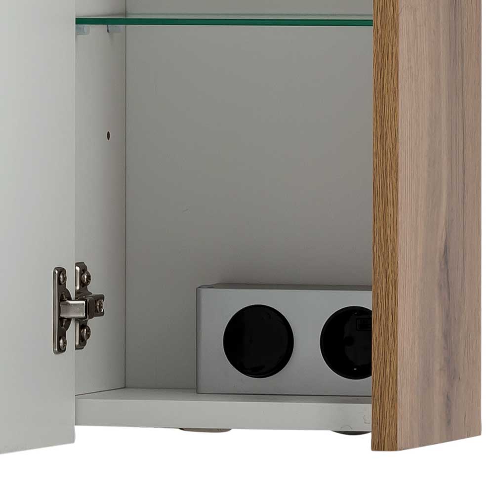 Holzoptik Spiegelschrank fürs Badezimmer - Nelorena