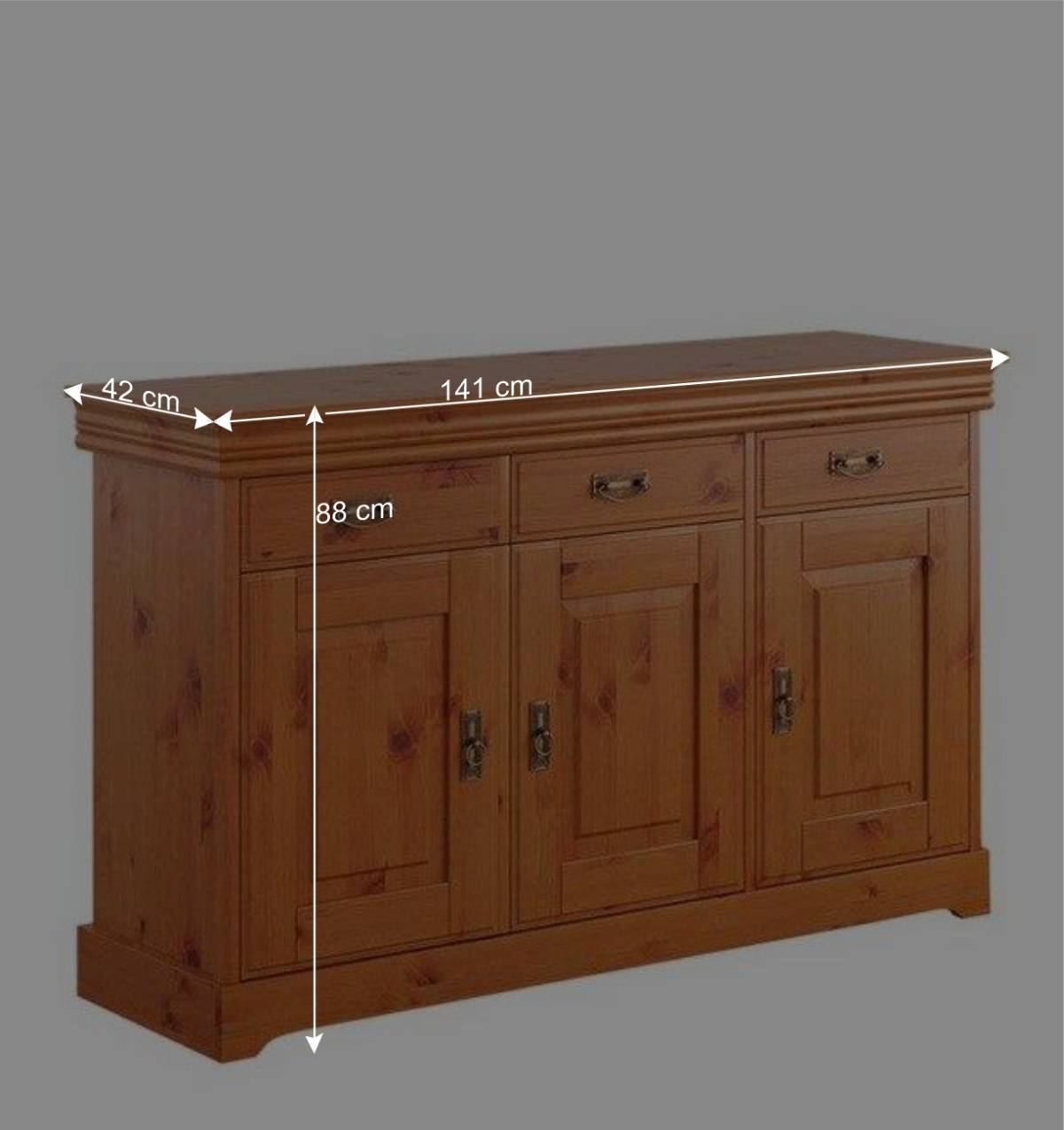 Landhaus Sideboard in Honigfarben - Lusanne