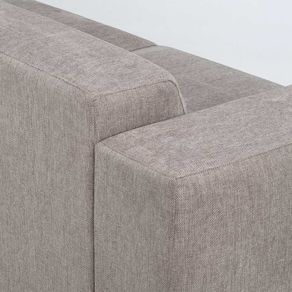 Dreier Sofa aus Webstoff in Beige - Adamantia